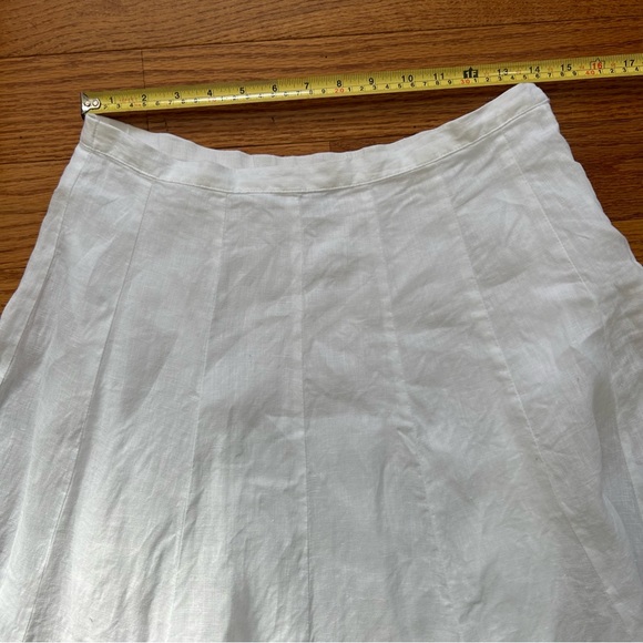 J. Jill Classic White Linen A-Line Skirt XS - Picture 8 of 12